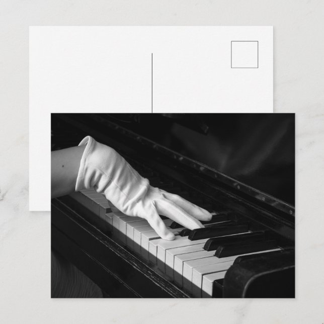 Piano macro closeup, Playing in gloves Postcard (Front/Back)