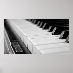 Piano macro closeup poster