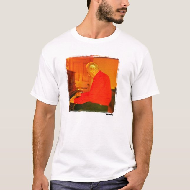 Piano Man a imprimé le T-shirt d'art (Devant)