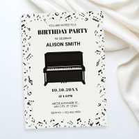 Piano melody music notes birthday