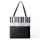 Piano moderne sac fourre-tout tout-en-un avec nom