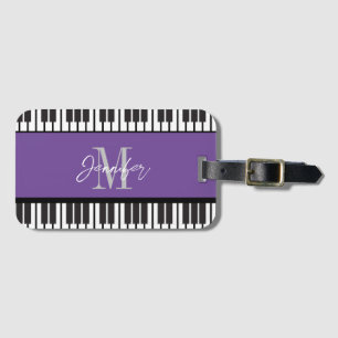  Piano Monogram Name Personalized Luggage Tag