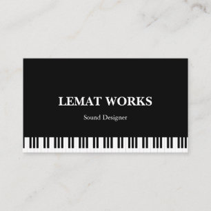 PIANO MUSIC BUSINESS CARD