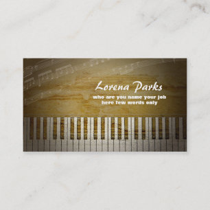piano music business card