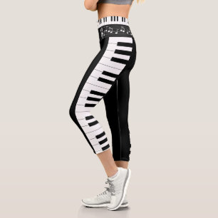 Piano Music Capri Leggings