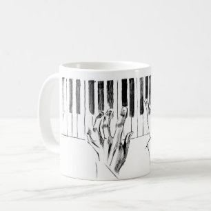 Piano music coffee mug