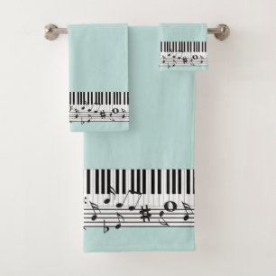 Piano Music Design Ensemble de serviettes de bain