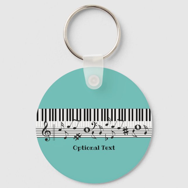 Piano Music Design Keychain (Front)
