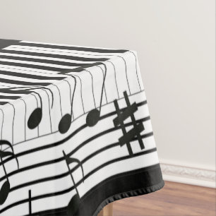 Piano Music Design Tablecloth