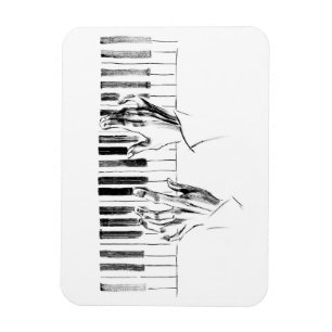 Piano music magnet