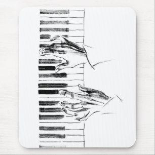 Piano music mouse pad
