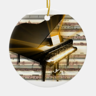 piano_music_notes ceramic ornament