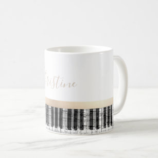 piano music notes coffee mug