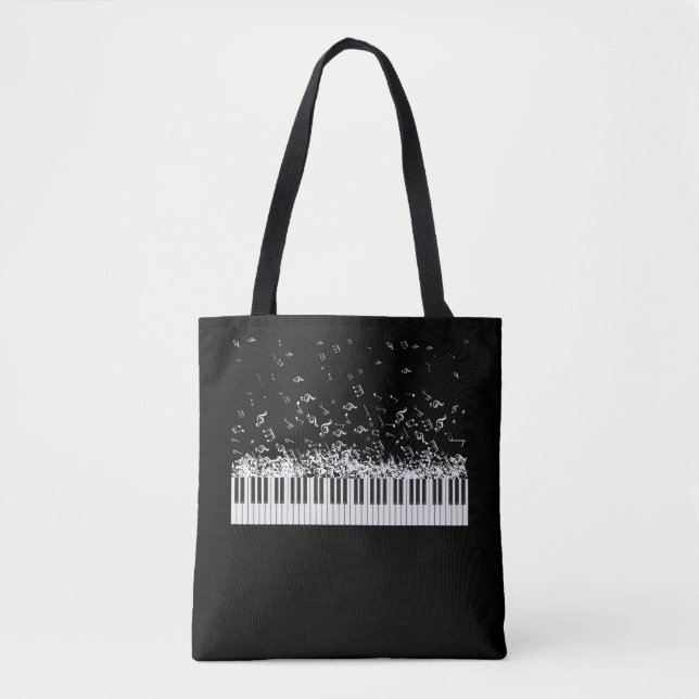 Piano Music Notes Instrument Musician Pianist Tote Bag (Front)