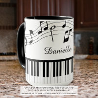 Piano Music Notes Personalized Custom Colours