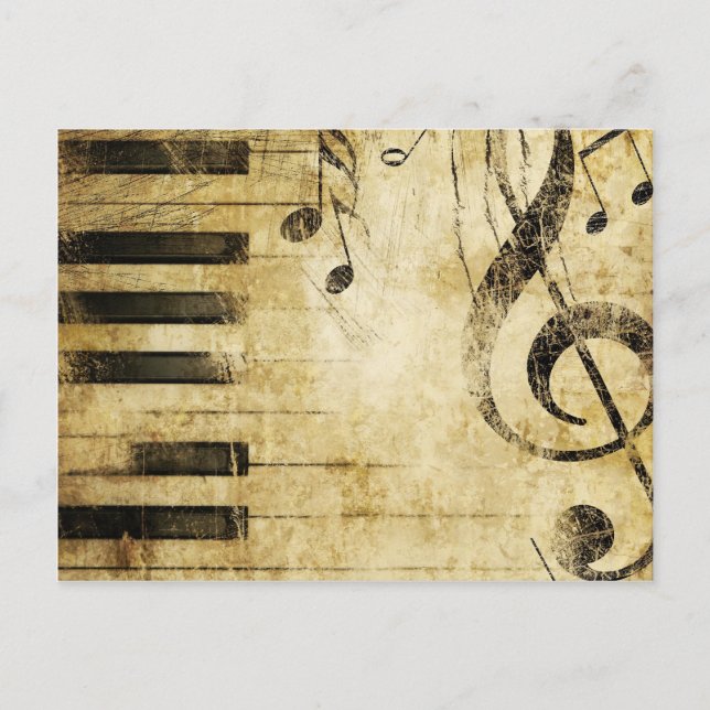 Piano Music Notes Postcard (Front)