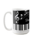 Piano Music Notes Script Name Black White