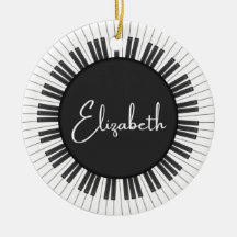 Piano Music Ornament Customizable Personalized