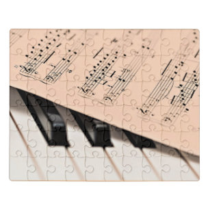 Piano music, popular design jigsaw puzzle