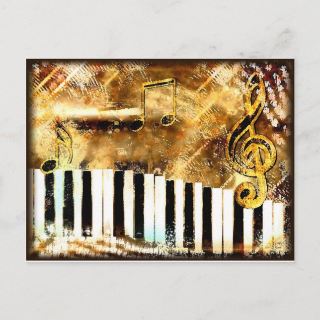 Piano Music Postcard (Front)