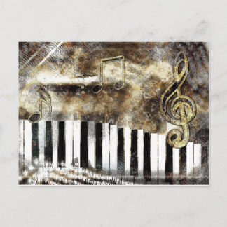 Piano Music Postcard