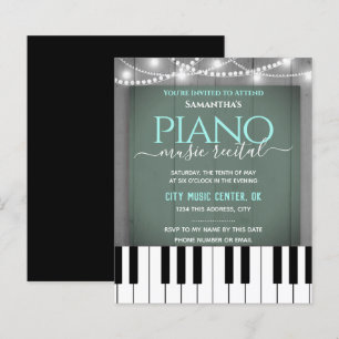 Piano Music Recital Formal Invitation