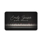 Piano Music Teacher Black Business Card