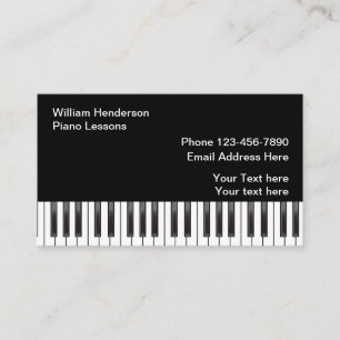 Piano Music Theme Business Card