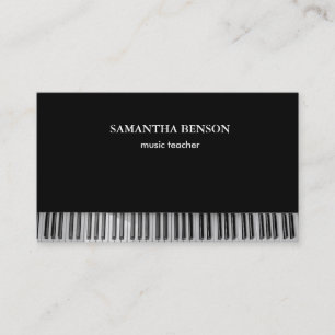 Piano Musician Business card with Music Note