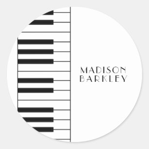 Piano Musician Music Teacher Classic Round Sticker