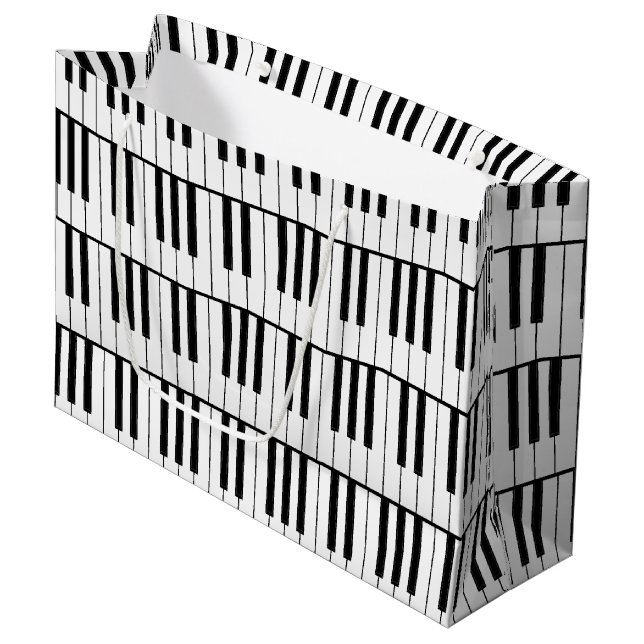 Piano Musician Music Teacher Large Gift Bag (Front Angled)