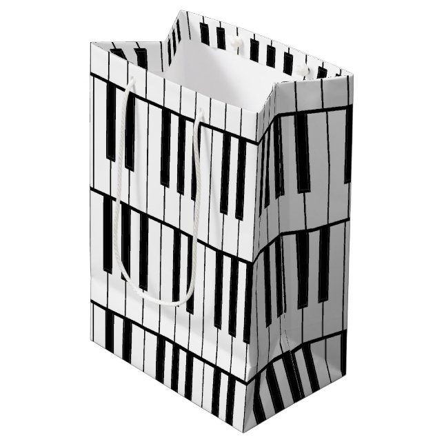 Piano Musician Music Teacher Medium Gift Bag (Front Angled)