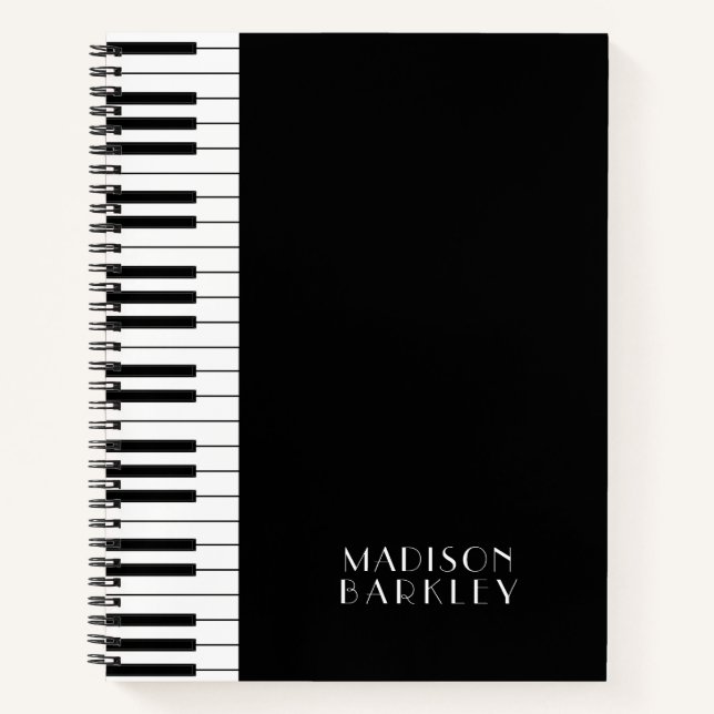 Piano Musician Music Teacher Notebook (Front)