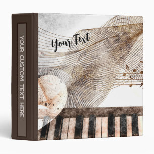 Piano Musique Art Collage 3 Classeur anneau