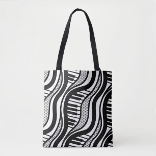 Piano Musique Noir & Blanc Sac fourre-tout Pointe