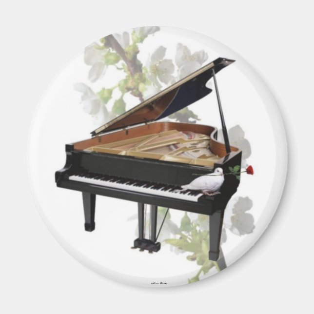 Piano - Musique romantique - Magnet (Devant)
