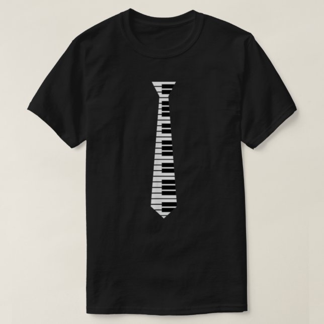 Piano Neck Tie Tee (Design Front)