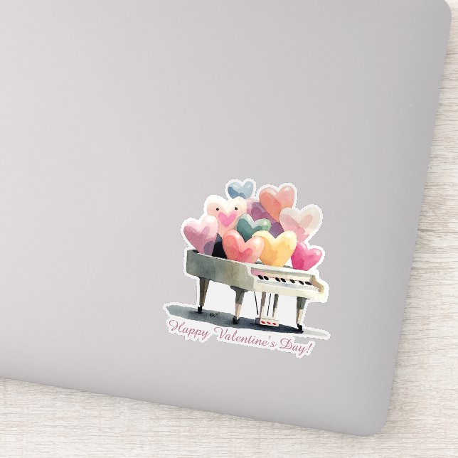 Piano of Love Hearts Valentine's Day (Detail)