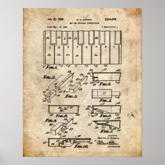 Piano Patent Poster
