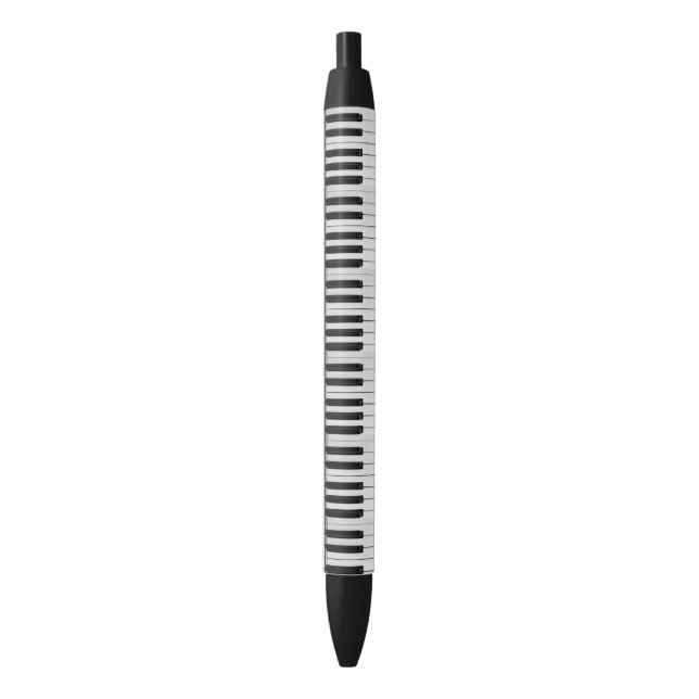 Piano pattern black ink pen (Front Vertical)
