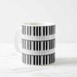 Piano pattern coffee mug