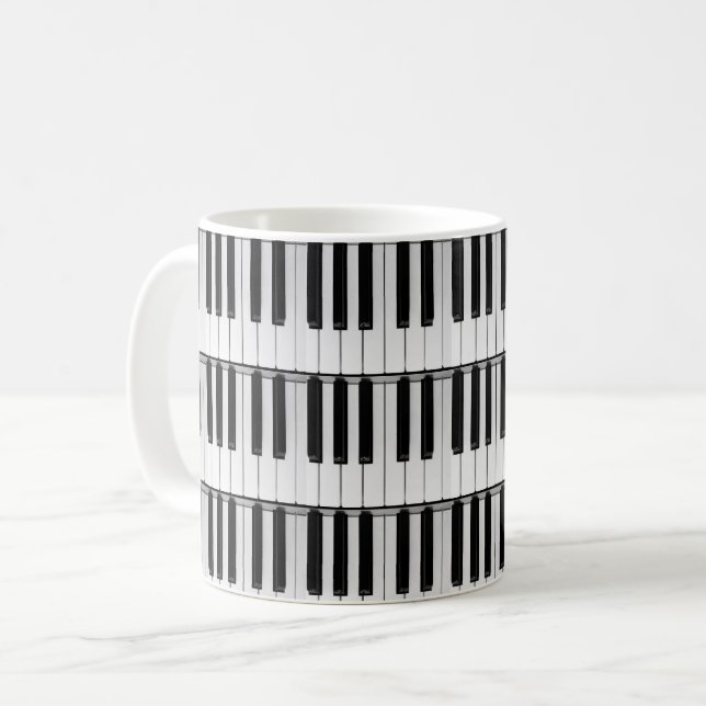 Piano pattern coffee mug (Front Left)