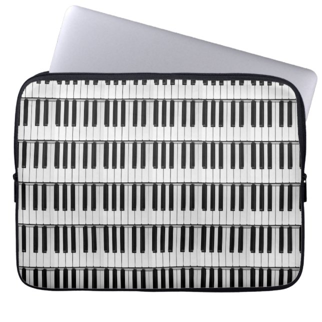 Piano pattern laptop sleeve (Front)