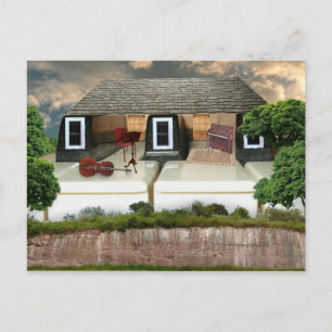 Piano Penthouse Sunset Postcard
