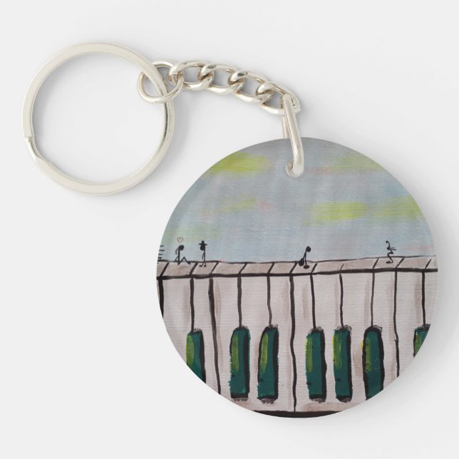Piano People Acrylic Keychain (Front)