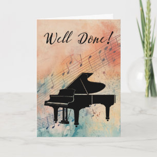 Piano Performance Congratulations on Watercolor Card