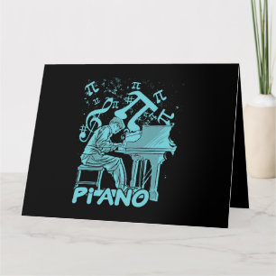 Piano Pi 3.14 Day Symbol Math Science Music Pun Card