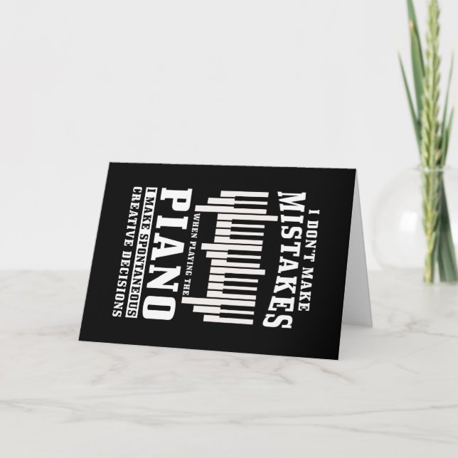 Piano Pianist Gift Card (Front)