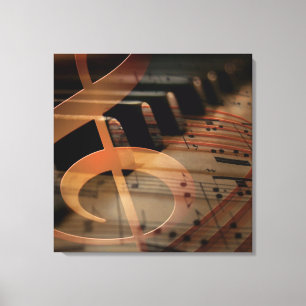 Piano pianist keyboard canvas print