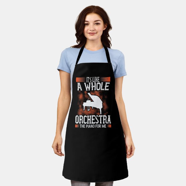 Piano - Piano Is Like A Whole Orchestra Apron (Worn)